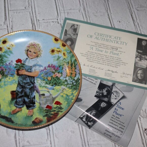 🌿 A Time to Plant · Collector Plate · 1989 - Picture 5 of 7